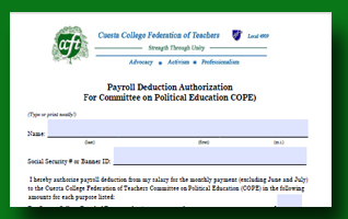 COPE Payroll Deduction Authorization